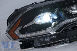 Phares LED pour Ford Mustang VI Facelift 2018-2023 Noir Double Projecteur Dynamique-image-6107438