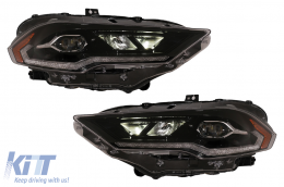 Phares LED pour Ford Mustang VI Facelift 2018-2023 Noir Double Projecteur Dynamique-image-6107441