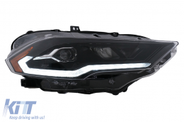 Phares LED pour Ford Mustang VI Facelift 2018-2023 Noir Double Projecteur Dynamique-image-6107444