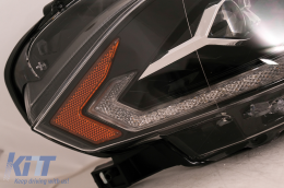 Phares LED pour Ford Mustang VI Facelift 2018-2023 Noir Double Projecteur Dynamique-image-6107448