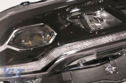 Phares LED pour Ford Mustang VI Facelift 2018-2023 Noir Double Projecteur Dynamique-image-6107449
