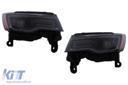 Phares LED pour Jeep Grand Cherokee IV WK2 Facelift 2014-2020 Feux Clignotant Dynamiques-image-6110607