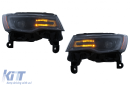 Phares LED pour Jeep Grand Cherokee IV WK2 Facelift 2014-2020 Feux Clignotant Dynamiques-image-6110610