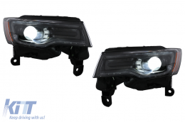 Phares LED pour Jeep Grand Cherokee IV WK2 Facelift 2014-2020 Feux Clignotant Dynamiques-image-6110613