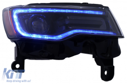 Phares LED pour Jeep Grand Cherokee IV WK2 Facelift 2014-2020 Feux Clignotant Dynamiques-image-6110620