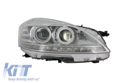 Phares LED pour Mercedes Classe S W221 2005-2009 Look Facelift-image-5991665