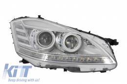Phares LED pour Mercedes Classe S W221 2005-2009 Look Facelift-image-5991667
