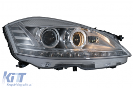 Phares LED pour Mercedes S W221 2005-2009 Facelift Look Dynamique Tournant Lumières-image-6081113