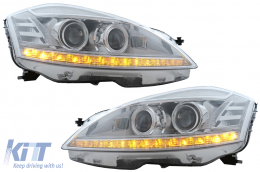 Phares LED pour MERCEDES W221 Classe S 2005-2009 Facelift Look LHD-image-6074994