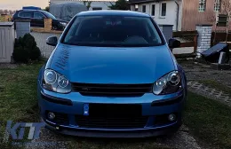 Phares Look Xenon pour VW Golf 5 V Mk5 03-07 Jetta 05-10 GTI R32 Noir Edition-image-6127770