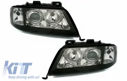 image-13-Phares pour AUDI A6 4B 05.1997-09.1999 Headlights 2 Angel Eyes Noir-
