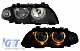 image-31-Phares pour BMW 3 E46 Limousine Touring 05.1998-08.2001 Angel Eyes Noir
