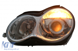 Phares pour Mercedes Classe C W203 07.2000-03.2004 Halogènes Chromé H7 Headlights-image-6107753