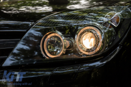Phares pour Opel Astra H 03.2004-2009 Angel Eyes 2 Halos Noirs-image-6094029