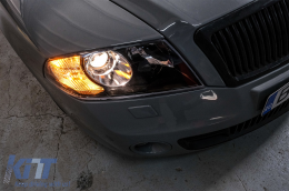 Phares pour Skoda Octavia II 2004-2008 Clignotant Lampe Noir-image-6079659