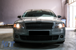 Phares pour Skoda Octavia II 2004-2008 Clignotant Lampe Noir-image-6079664