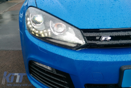 Phares pour VW Golf 6 VI 2008-2012 LED DRL DAYLIGHT GTI Look-image-6075165