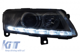 Phares Xenon LED DRL pour Audi A6 C6 4F 04.04-08 Chrome Sans AFS-image-6021863
