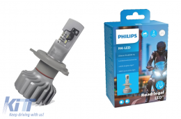 Philips H4 LED izzó 12V 18W Ultinon Pro6000 HL 5800K Moto + EcoPro10 (1 db)-image-6114609