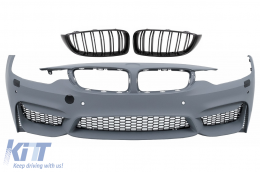 image-20-Предна Броня с Решетки Piano Black подходяща за BMW 4 Series F32 Купе F33 Convertible F36 Grand Купе (2013-2017) M4 Дизайн