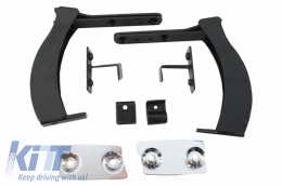 Piastre paramotore fuoristrada per VW Touareg 7P MK2 10-14 argento nero-image-6034258