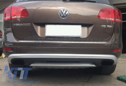 Piastre paramotore fuoristrada per VW Touareg 7P MK2 10-14 argento nero-image-6034260