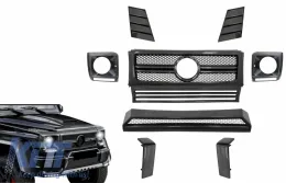 image-17-Piezas carbono para Mercedes W463 90-14 G65 Look Reja Faros Cubiertas Revelación