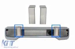 image-26-Piezas cromadas para Parachoques delantero G65 Diseño Mercedes Clase G W463 1989-2017