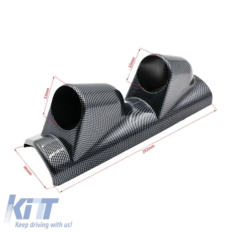 Pillar Gauge Pod Double (2 x 52mm) Carbon Look Prosport
