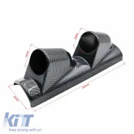 Pillar Gauge Pod Double (2 x 52mm) Carbon Look Prosport-image-6300841