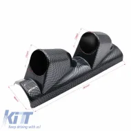 Pillar Gauge Pod Double (2 x 52mm) Carbon Look Auto Gauge-image-6300896