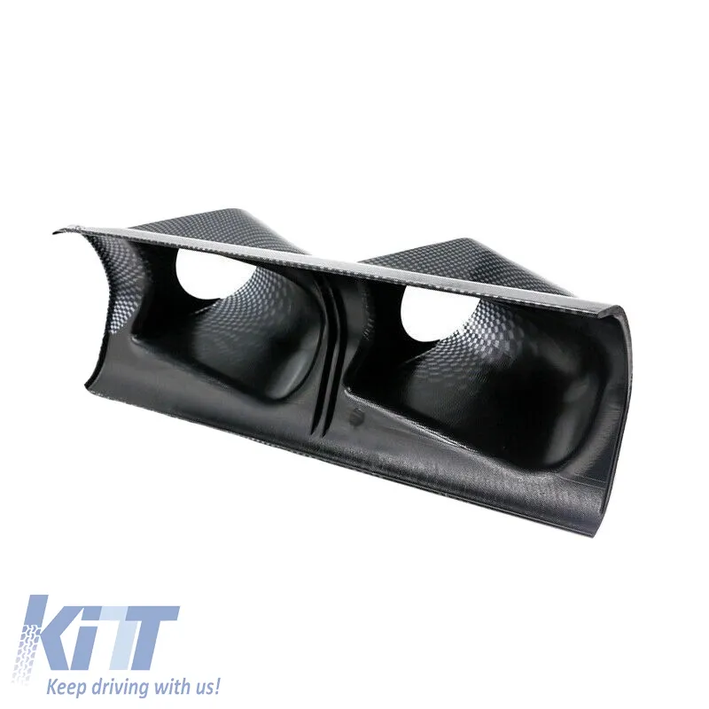 Pillar Gauge Pod Double (2 x 52mm) Carbon Look Auto Gauge