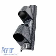 Pillar Gauge Pod Double (2 x 52mm) Carbon Look Auto Gauge-image-6300900