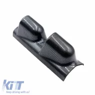 Pillar Gauge Pod Double (2 x 52mm) Carbon Look Auto Gauge-image-6300904