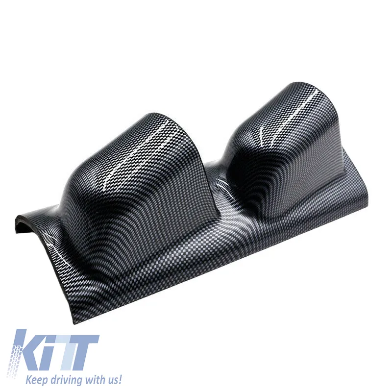 Pillar Gauge Pod Double (2 x 52mm) Carbon Look Auto Gauge