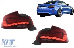 image-55-Pilotos Luces traseras OLED para BMW Serie 2 F22 F23 M2 F87 2014-2020 Señal Dinámica