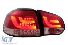 Pilotos Luces traseros LED para VW Golf 6 VI Hatchback 2008-2013 Rojo Claro-image-6105884