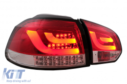 Pilotos Luces traseros LED para VW Golf 6 VI Hatchback 2008-2013 Rojo Claro-image-6105886