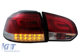 Pilotos Luces traseros LED para VW Golf 6 VI Hatchback 2008-2013 Rojo Claro-image-6105889
