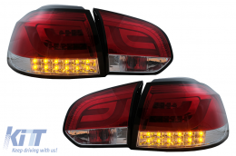 Pilotos Luces traseros LED para VW Golf 6 VI Hatchback 2008-2013 Rojo Claro-image-6105890