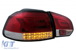 Pilotos Luces traseros LED para VW Golf 6 VI Hatchback 2008-2013 Rojo Claro-image-6105891
