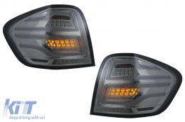 Pilotos traseros FULL LED para Mercedes Clase M W164 05-08 Rojo Humo-image-6102758