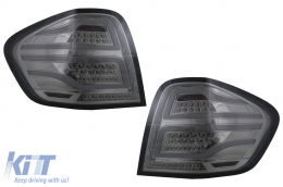 Pilotos traseros FULL LED para Mercedes Clase M W164 05-08 Rojo Humo-image-6102765