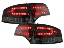 Pilotos traseros LED para Audi A4 B7 Limousine 04-08 LED Blinker Red Smoke-image-5986595