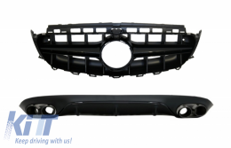 image-1-Píso diachvths & ákres exátmishs kai Kentrikí grília katállhlh gia Mercedes E-Class C238 A238 AMG Seirá Athlhtikí (2016+) E53 GT-R Schediasmós All Mavro