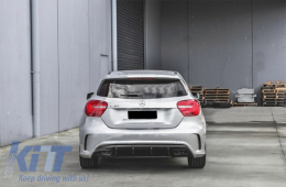 Píso Diffuser Mavro Edition me ákres sigastíra katállhlo gia Mercedes A-Class W176 (2012-2018) A45 Ananéosh Schediasmós-image-6028056