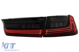Píso fóta Full LED gia BMW Seirá 3 G20 Sedan 2018-2022 Red Laser Look Dynamic-image-6110392