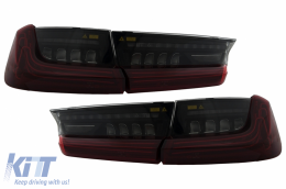 Píso fóta Full LED gia BMW Seirá 3 G20 Sedan 2018-2022 Red Laser Look Dynamic-image-6114682