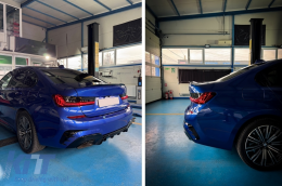 Píso fóta Full LED gia BMW Seirá 3 G20 Sedan 2018-2022 Red Laser Look Dynamic-image-6114690