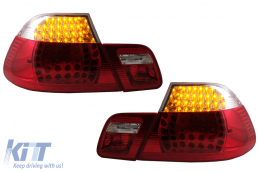 image-41-Píso fóta LED gia BMW Seirá 3 E46 Coupe Non-Facelift 1999-2003 Red Clear